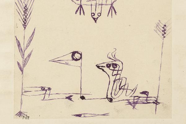 Paul Klee, Wasser = und Luft-Vögel, 1919 (Art at CAS, Summer 2018)