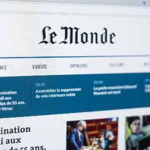 Bildschirmansicht Le Monde