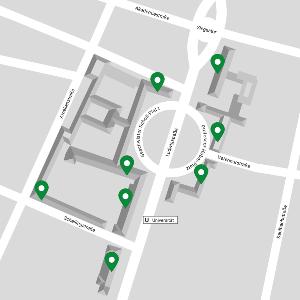 UB-Standorte am LMU-Hauptgebäude