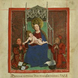 Stifterblatt / Motiv der Ausstellung Namen, Nummern, Narrative. 550 Jahre Studierende und ihre Verwalter an der LMU