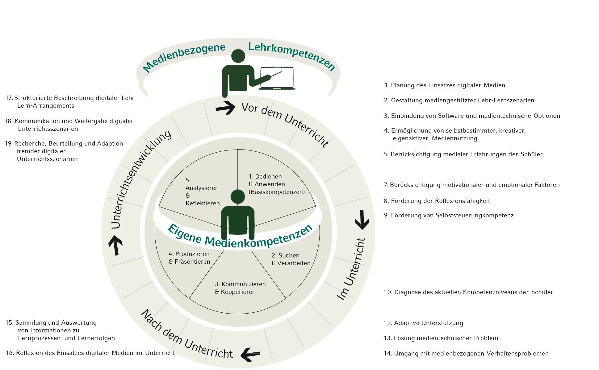Grafische Darstellung der Kompetenzen