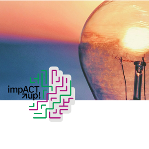 impact Logo und Glühbirne