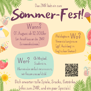 Poster ZMR Sommerfest | © Aliyah Parsons, Megan Sohnrey Poster ZMR Sommerfest