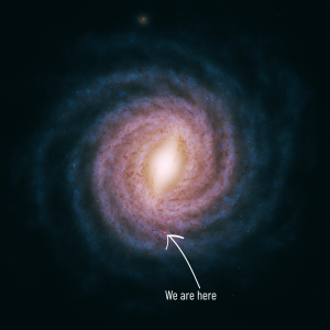 Dies ist eine neue künstlerische Darstellung unserer Galaxie, die Milchstraße, basierend auf Daten des Gaia-Weltraumteleskops der ESA