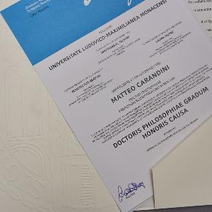 Certificate Matteo Carandini
