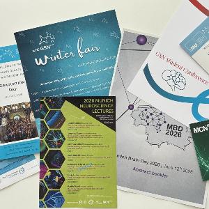 Colage of flyers and posters from GSN events