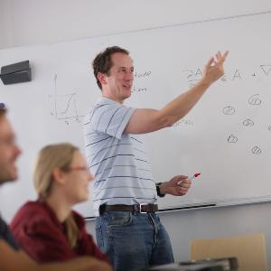 Course instructor with students
