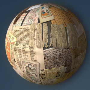 A globe made from old written documents | © Stefan Pörtner A globe made from old written documents