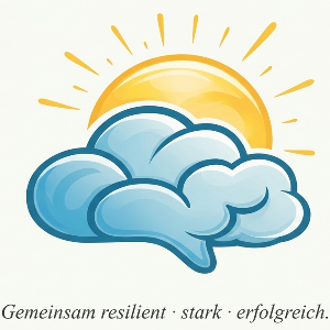 Mental Health Logo Sonne/Gehirn