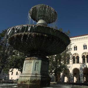 fountain at main building