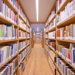 Bookshelves in the Philologicum Bookshelves in the Philologicum