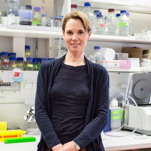 Dorothee Dorman in ihrem Labor am BMC
