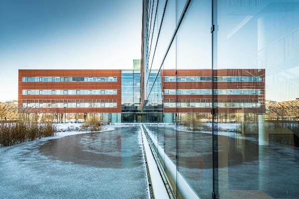 Campus Martinsried in Großhadern in winter