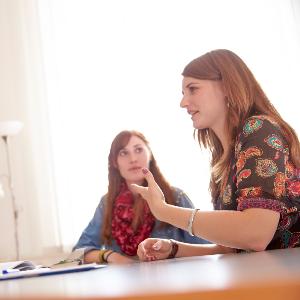 Students during a counseling session