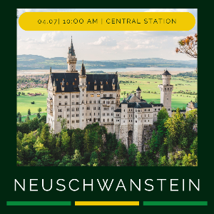 Announcement TutoRIA trip to Neuschwanstein with picture of castle