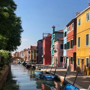 Bunte Häuser in Italien