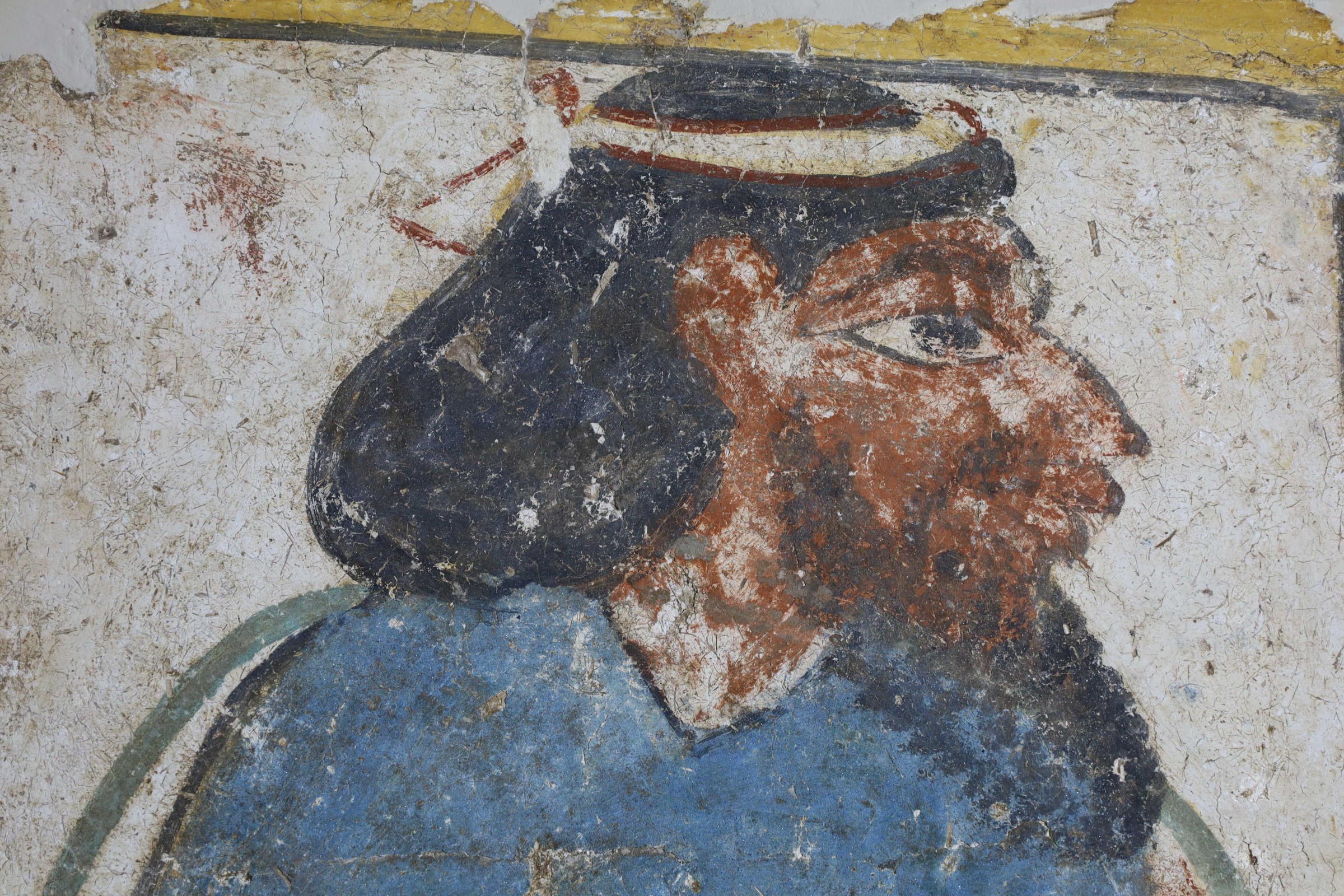 Bildfragment aus dem Malqata-Palast von Pharao Amenhotep III.