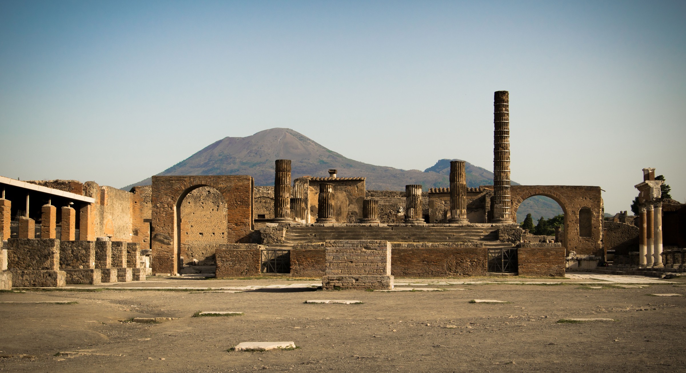 Blick auf Pompeji