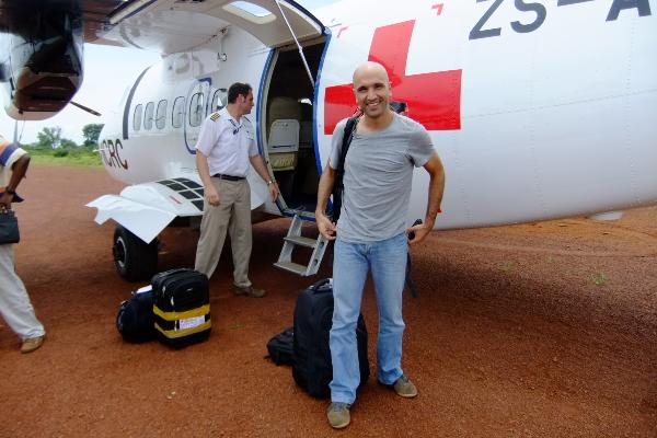 Günter Fröschl bei einem Einsatz von Ärzte ohne Grenzen in der Zentralafrikanischen Republik, 2012