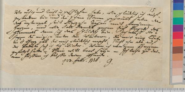Handgeschriebener Brief von Goethe an Charlotte von Stein | © Brief an Charlotte von Stein, 23. Februar 1776, GSA Weimar, Klassik Stiftung Weimar, Sign.: GSA 29/486,I, Bl. 6 Handgeschriebener Brief von Goethe an Charlotte von Stein