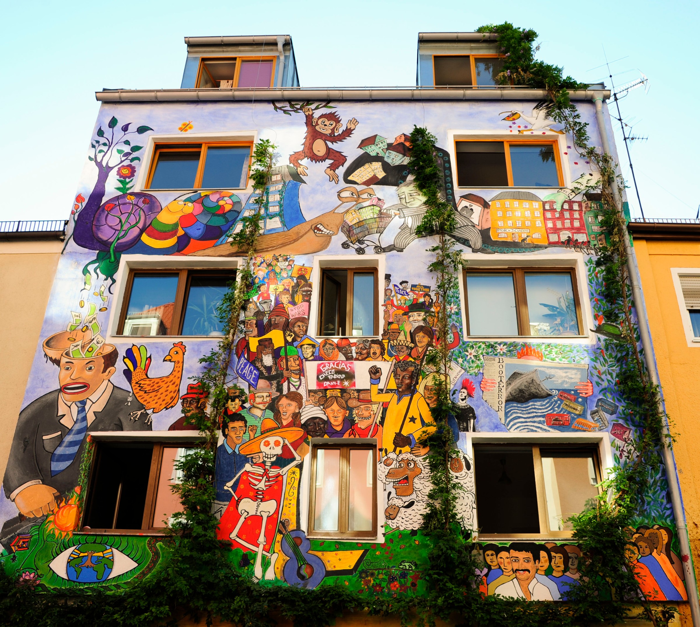 Das selbstverwaltete Wohnprojekt Ligsalz 8 im Münchner Westend