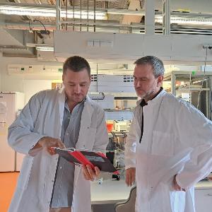 Prof. Dr. Stefan Stricker and Maximilian Wiesbeck