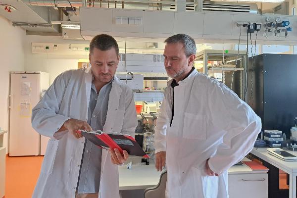 Prof. Dr. Stefan Stricker and Maximilian Wiesbeck