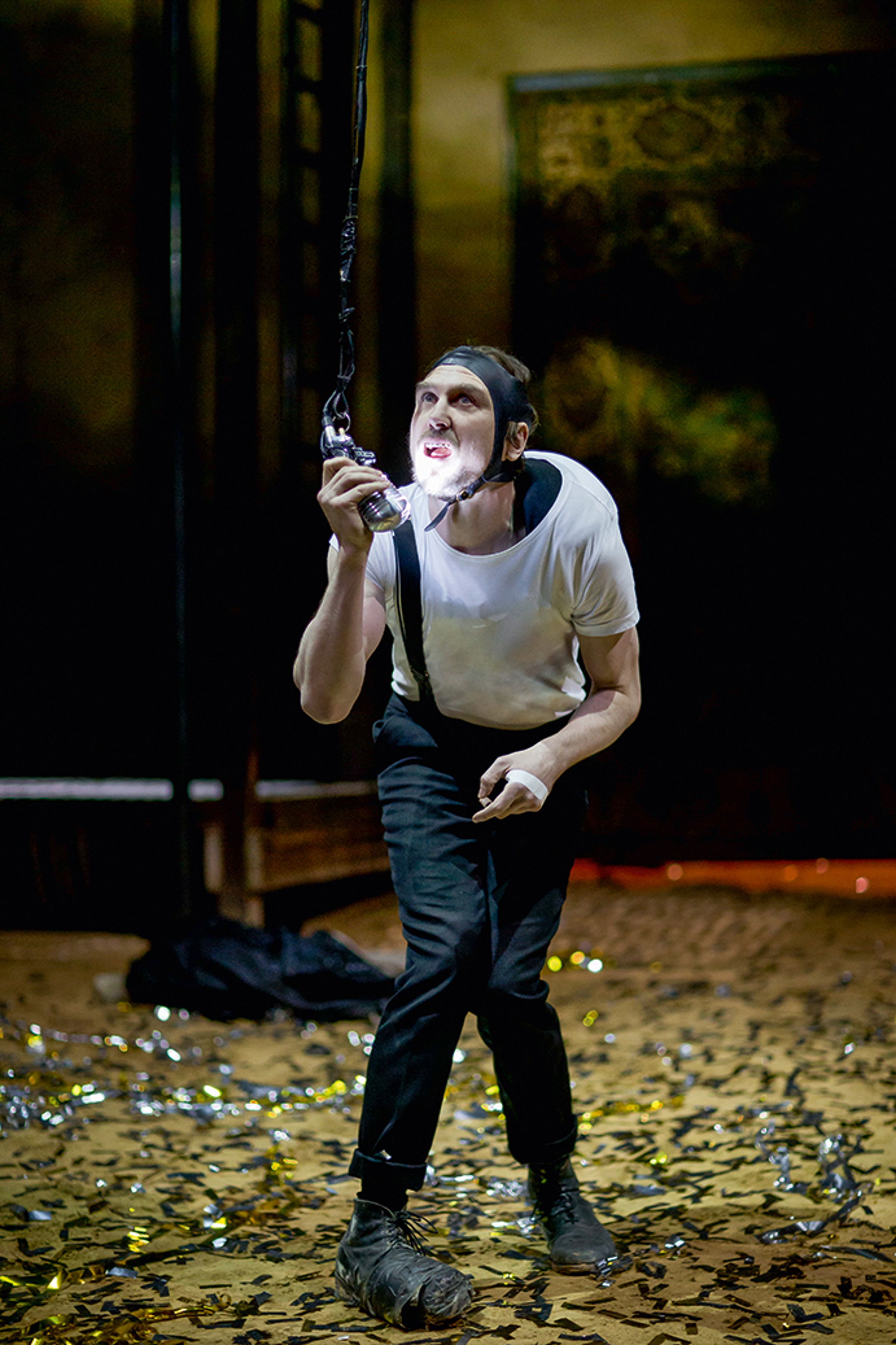 Lars Eidinger as the “arch-villain” Richard III in a production at the Schaubühne Berlin, rehearsals 2015.