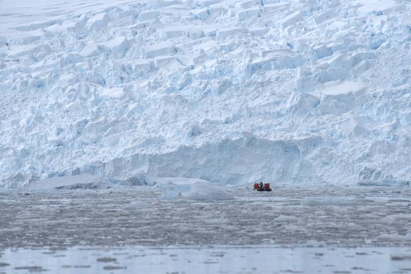 In the middle of the Antarctic ice