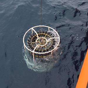 CTD rosette for collecting water samples