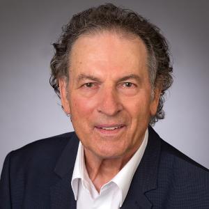 Professor Dieter Frey with dark gray curly hair wearing a dark blazer and white shirt against a neutral gray background. High-quality corporate portrait for company websites, press releases, LinkedIn profiles, and business communications in Germany.