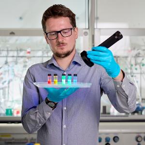 Quinten Akkerman im Labor