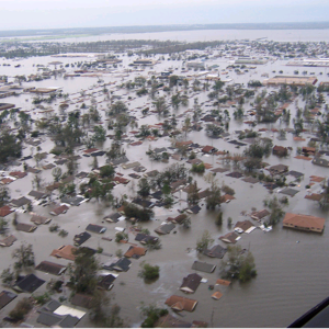 Flodding after hurricane Katrina.