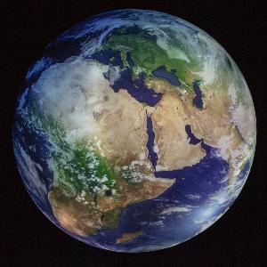 Planet Erde aus dem Weltall aufgenommen