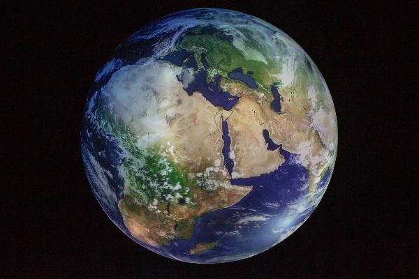 Planet Erde aus dem Weltall aufgenommen