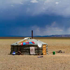 Yurt in the Mongolian steppe