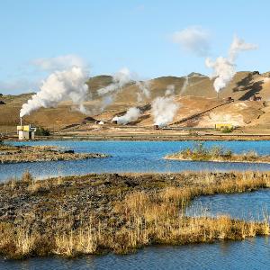 View of the Myvatn geothermal area.
