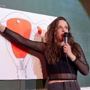 Maren Rothkegel at the MUG Science Slam 2024