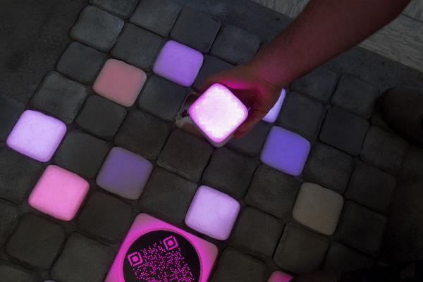 Glowing stones on the ground to help with navigation
