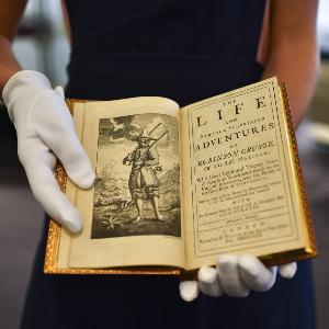 First edition of the book Robinson Crusoe