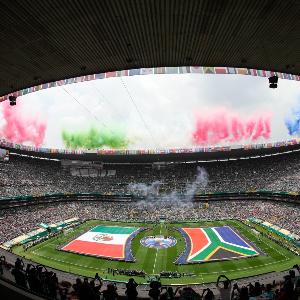 General view inside the stadium during the FIFA World Cup 2026 Group A match between Mexico and South Africa at Mexico City Stadium on June 11, 2026 in Mexico City