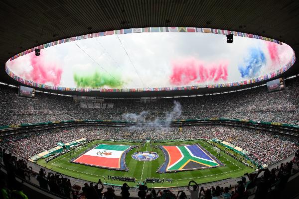General view inside the stadium during the FIFA World Cup 2026 Group A match between Mexico and South Africa at Mexico City Stadium on June 11, 2026 in Mexico City