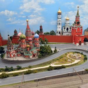 Moskau. Das Museumsdiorama Zar Modell, in dem die bekanntesten Orte aus allen Regionen Russlands im Maßstab 1:87 präsentiert werden.