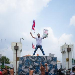 The GenZ demonstration against corruption and proposed social media restrictions in Ktahmandu, Nepal.