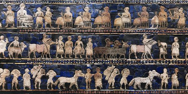 The Standard of Ur (also known as the Battle Standard of Ur , or the Royal Standard of Ur ) is a Sumerian artifact excavated from the Royal Cemetery in the ancient city of Ur, located in modern-day Iraq to the south of Baghdad (c.2250 BCE)